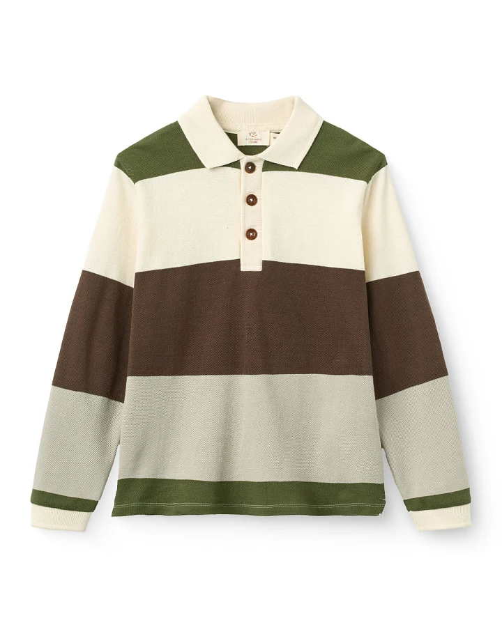 Copenhagen Colors - Langarm-Poloshirt mit Streifen