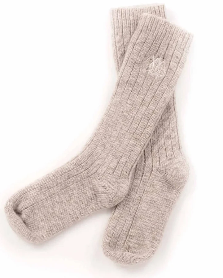 Halfen Strickerei - Wollsocken natur 27-30