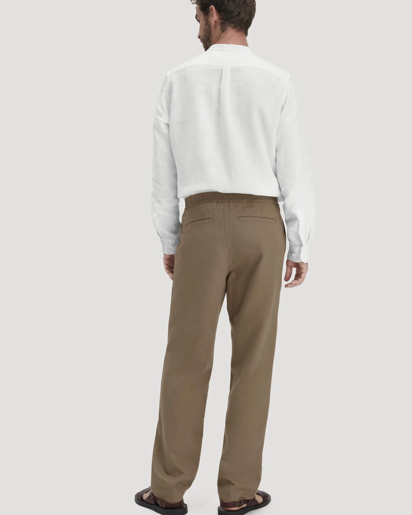 hessnatur Herren Hose ENEA Regular aus Bio-Baumwolle mit Leinen - braun - Größe 38/32 – Ansicht 2