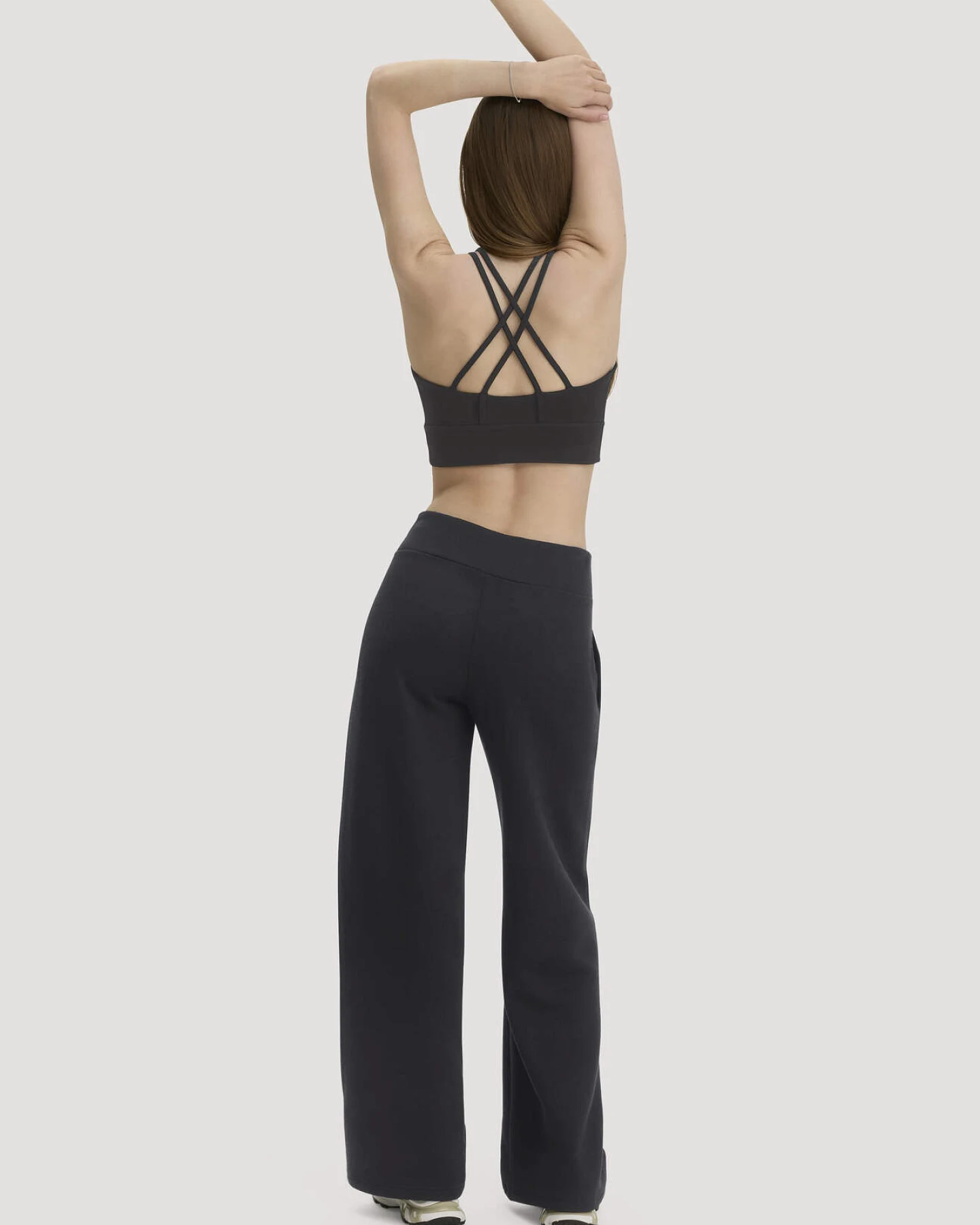 hessnatur Loungewear Hose Wide Leg ACTIVE WOOL aus Bio-Merinowolle - schwarz - Größe S – Ansicht 2