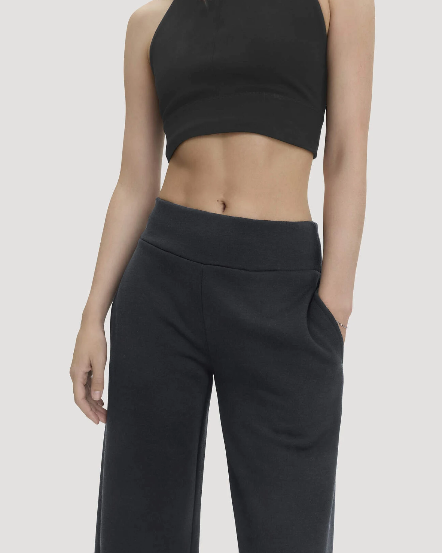 hessnatur Loungewear Hose Wide Leg ACTIVE WOOL aus Bio-Merinowolle - schwarz - Größe XXL – Ansicht 3