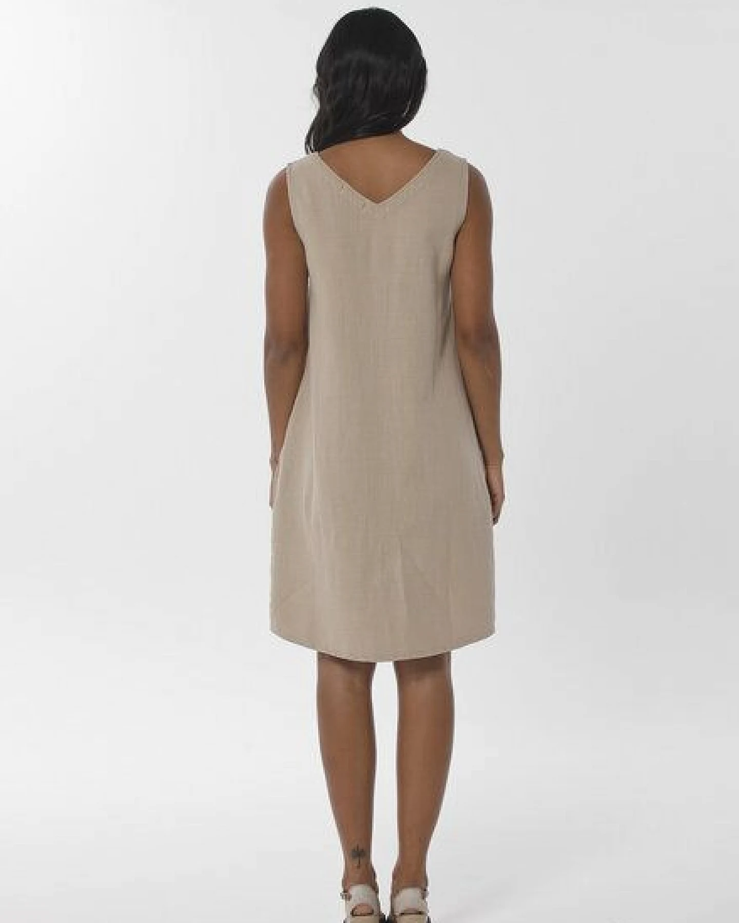 ORGANICATION Kleid aus Bio-Baumwolle und Leinen – Ansicht 4