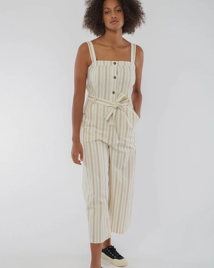 Rena Gestreifter Jumpsuit aus Bio Baumwolle