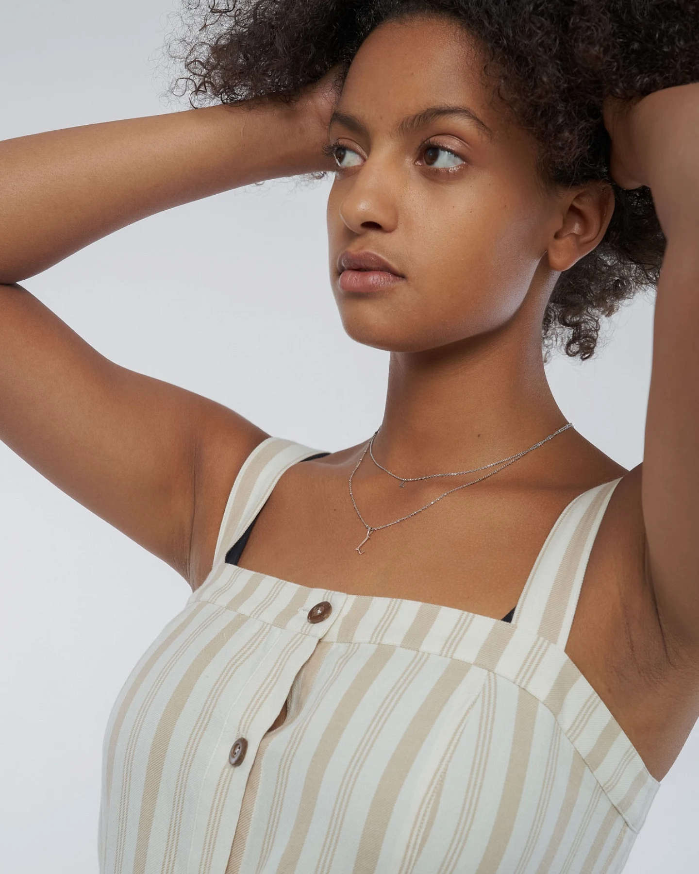 Rena Gestreifter Jumpsuit aus Bio Baumwolle – Ansicht 3