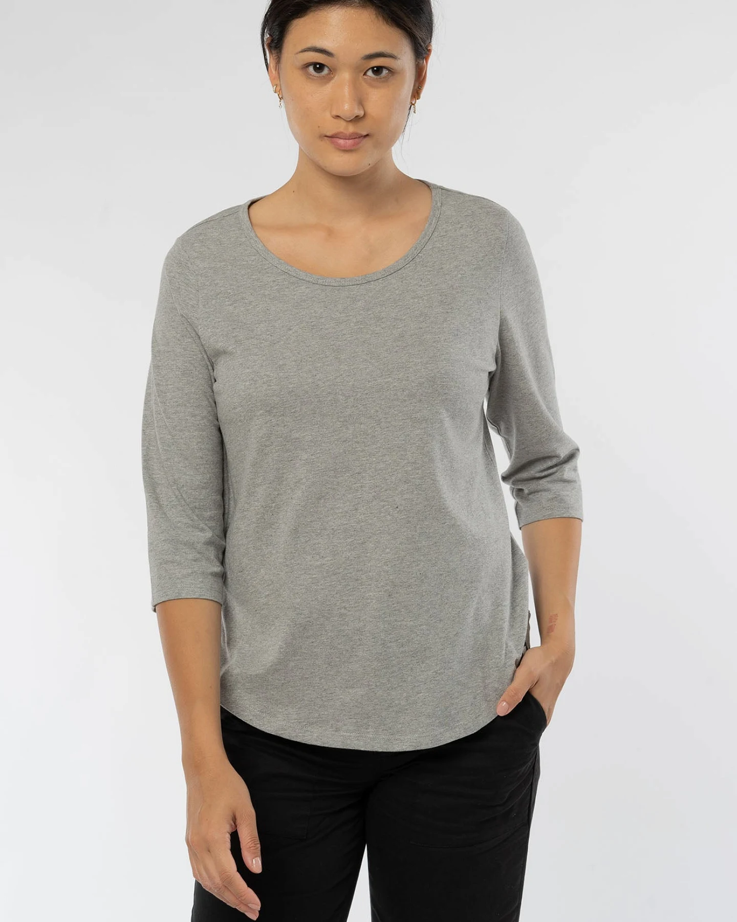 Ladies Three Quarter Sleeve T-Shirt aus Bio Baumwolle – Ansicht 2