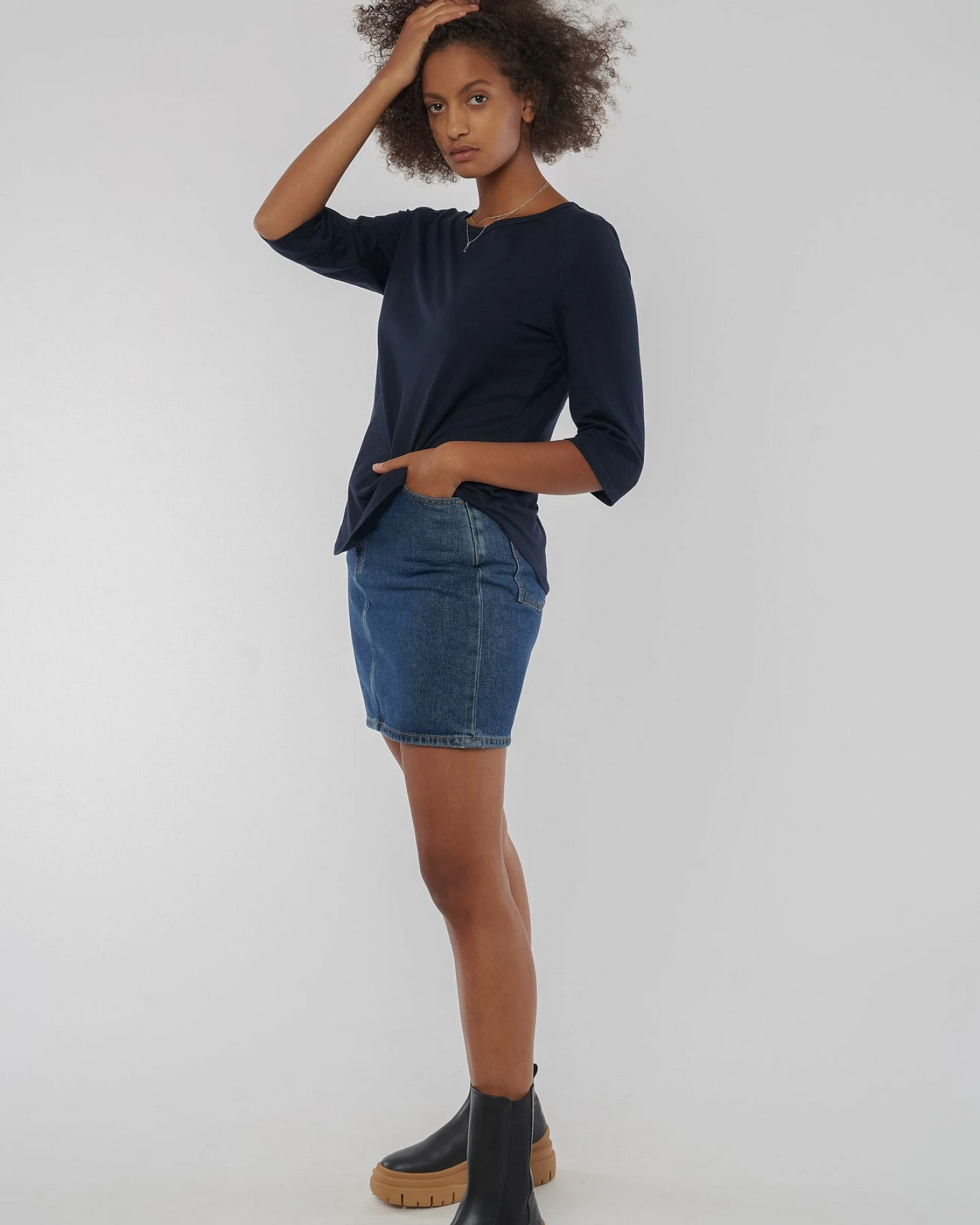Ladies Three Quarter Sleeve T-Shirt aus Bio Baumwolle – Ansicht 4