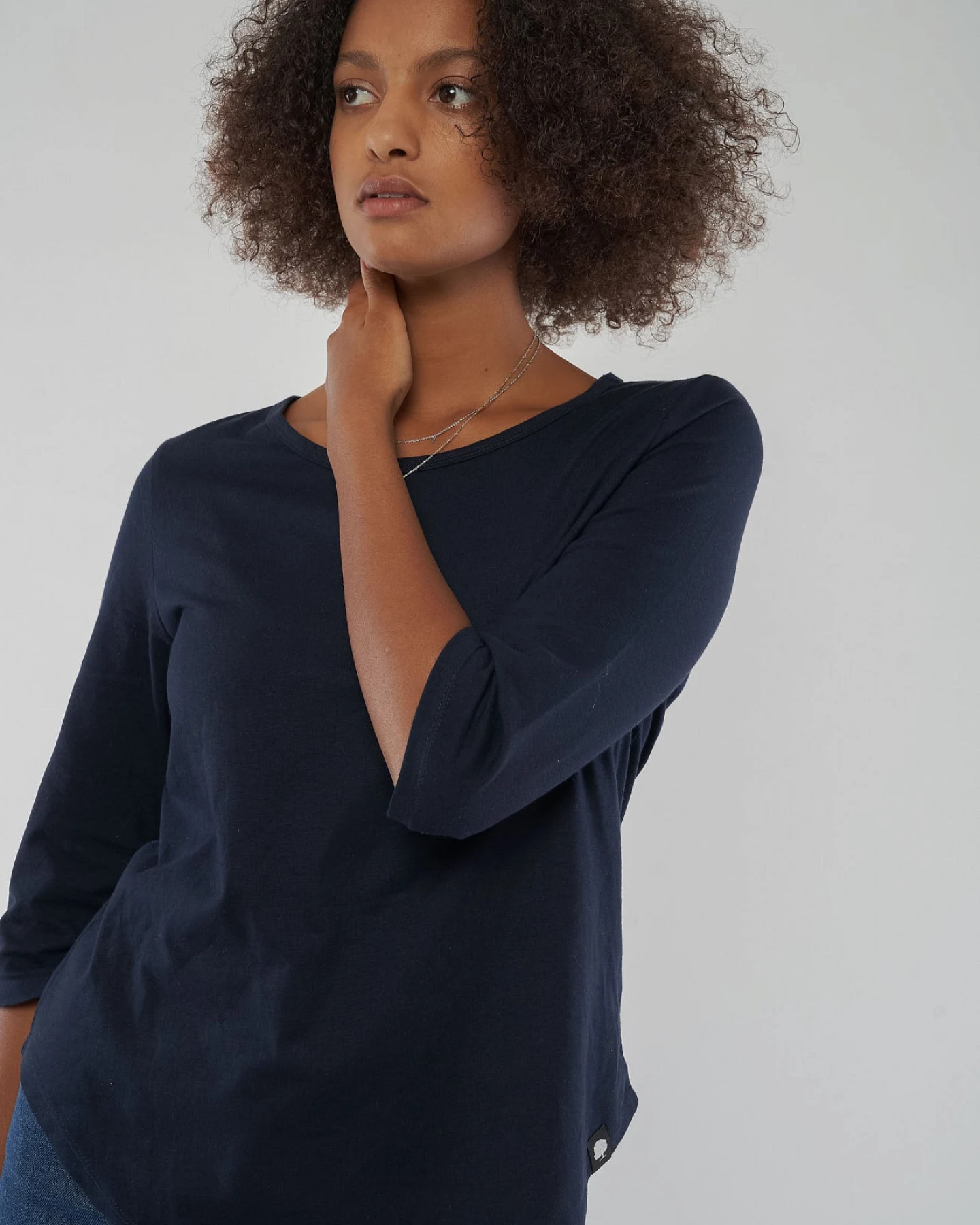 Ladies Three Quarter Sleeve T-Shirt aus Bio Baumwolle – Ansicht 3
