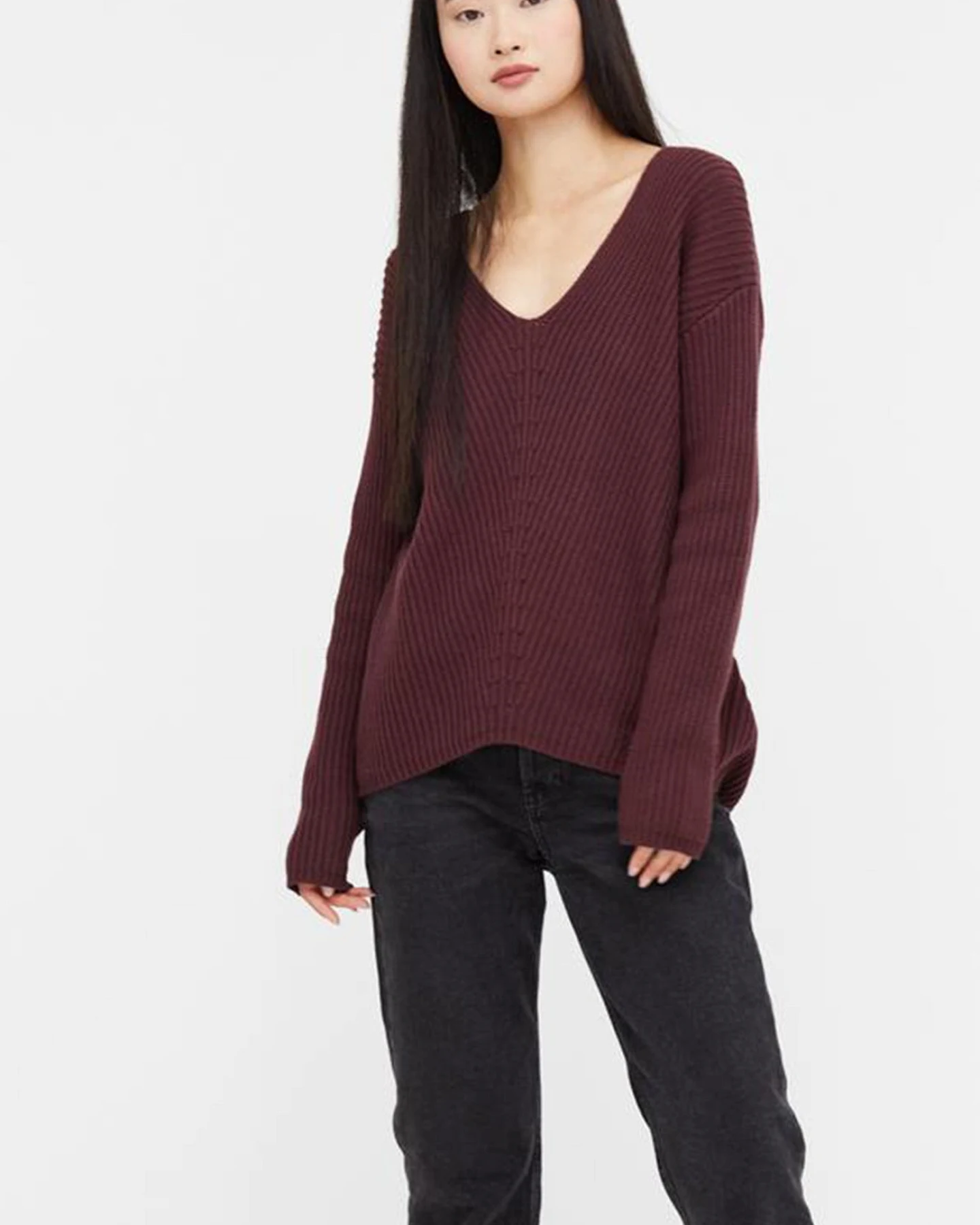 Cotton V-Neck Sweater – Ansicht 2