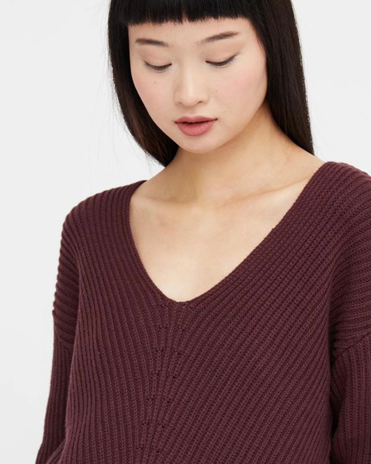 Cotton V-Neck Sweater – Ansicht 3