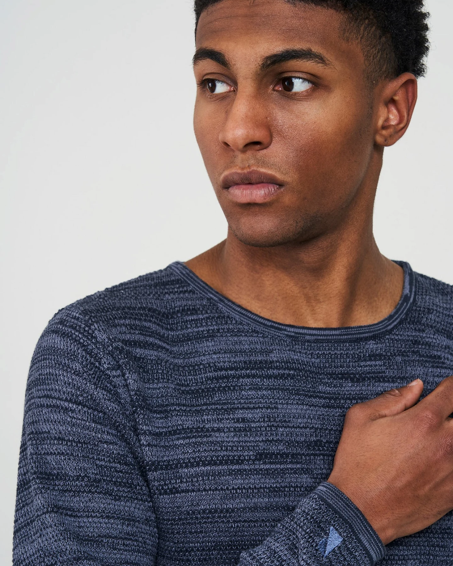 Knit-Crewneck aus Bio Baumwolle – Ansicht 3