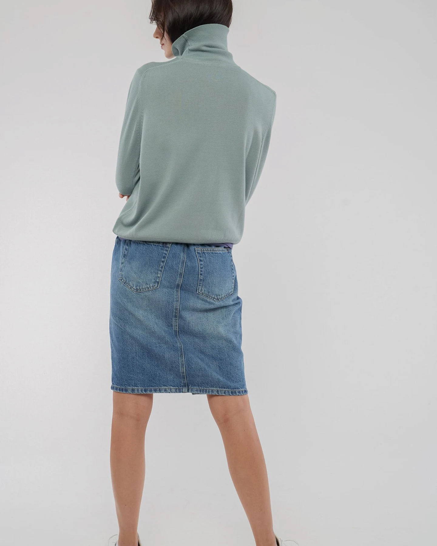 Feinstrick Rollkragen-pullover aus Bio Baumwolle – Ansicht 4