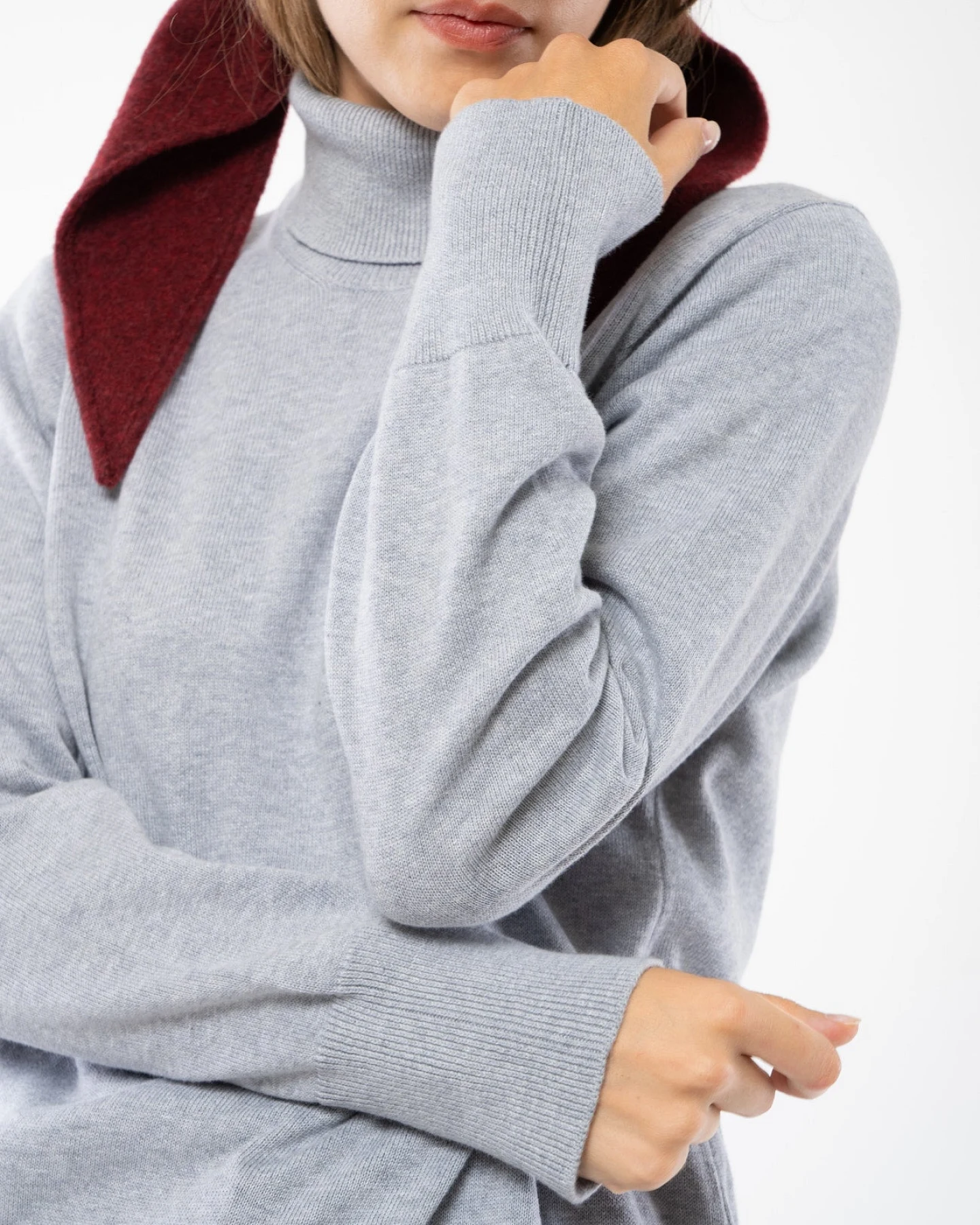 Feinstrick Rollkragen-pullover aus Bio Baumwolle – Ansicht 6