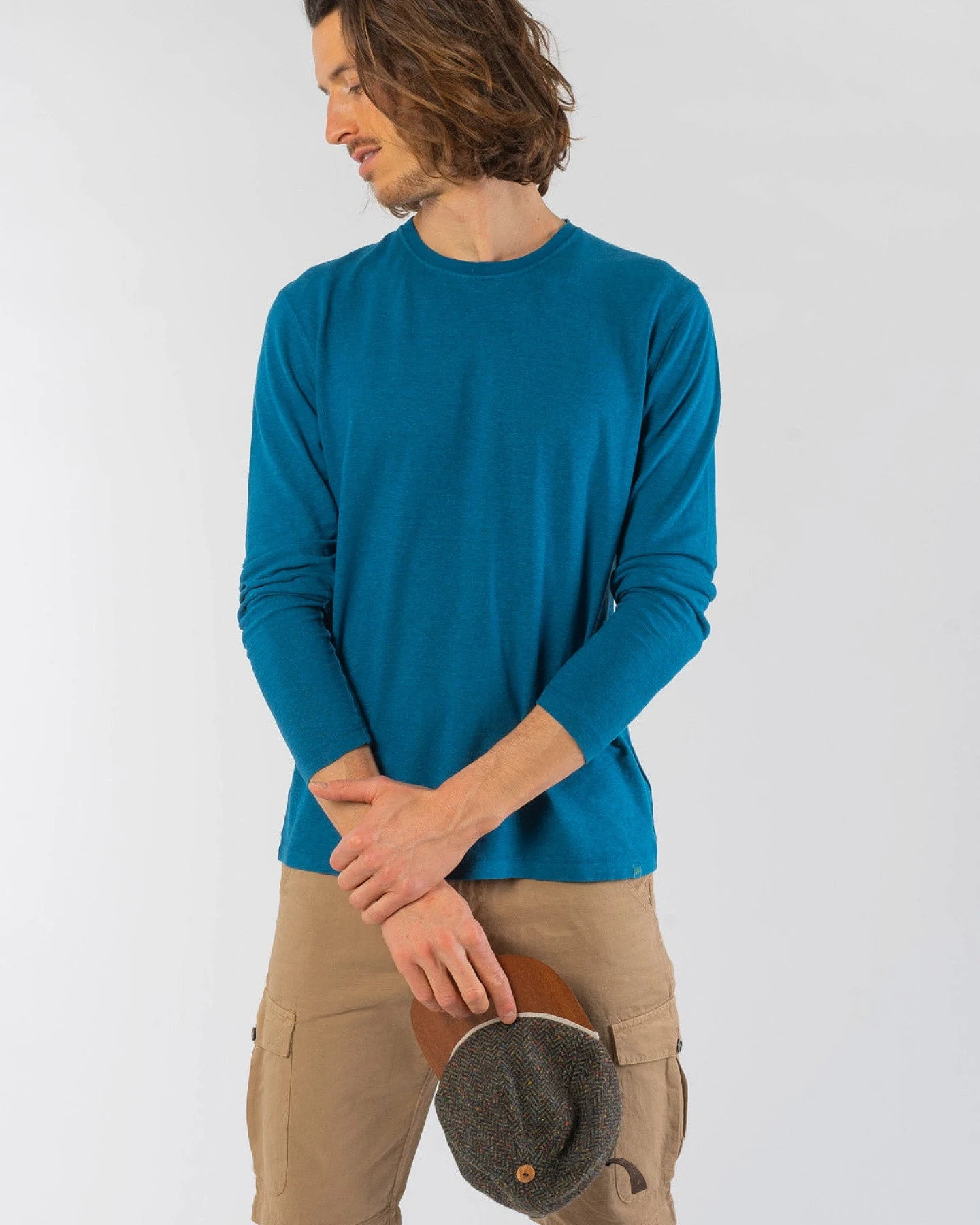 Leichtes Basic Longsleeve aus Hanf & Bio Baumwolle – Ansicht 4