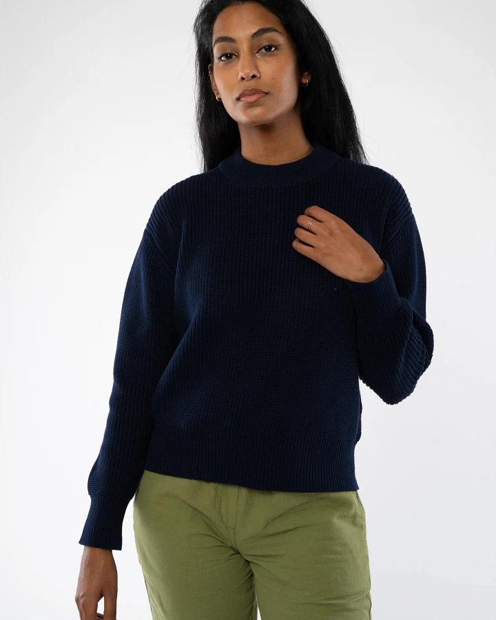 Rippstrick-pullover aus Bio Baumwolle