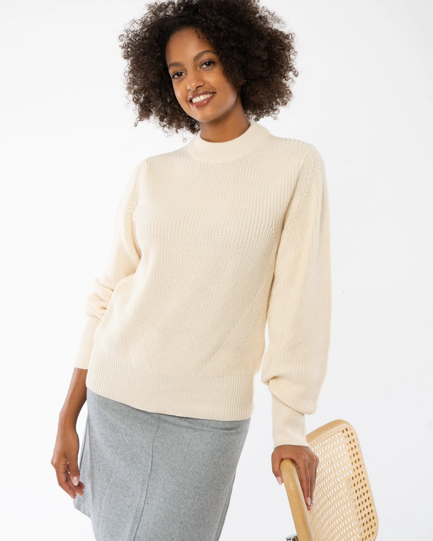 Rippstrick-pullover aus Bio Baumwolle – Ansicht 2