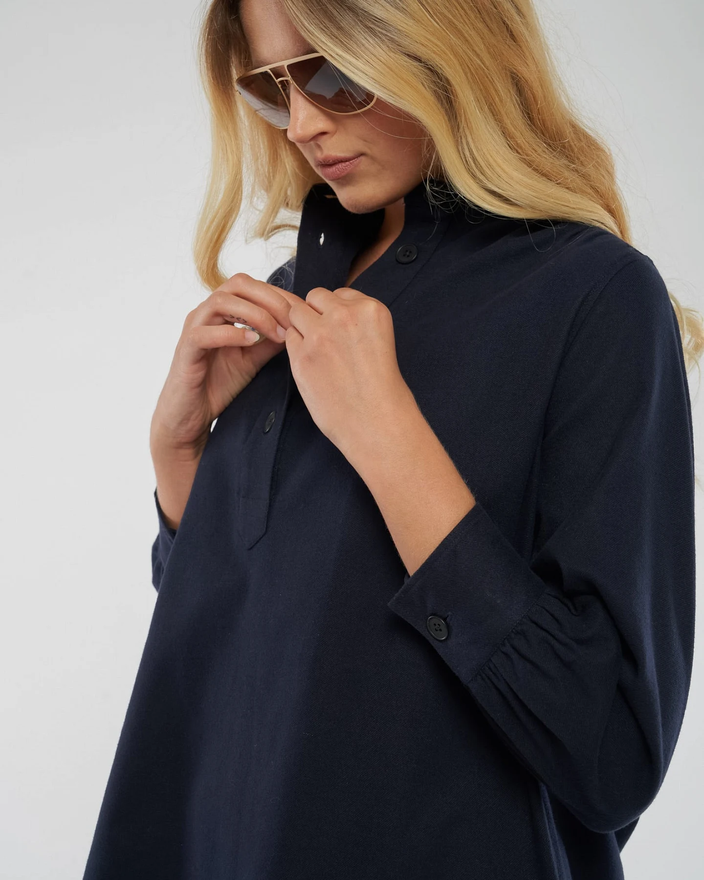 Langarm-bluse aus Bio Baumwolle – Ansicht 6