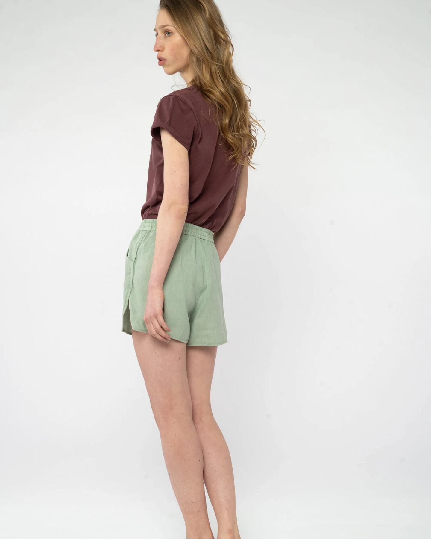Leinen-Shorts aus Leinen – Ansicht 3