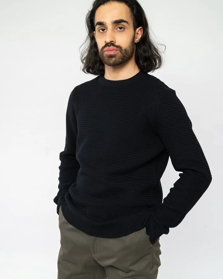 Rippstrickpullover aus Bio Baumwolle
