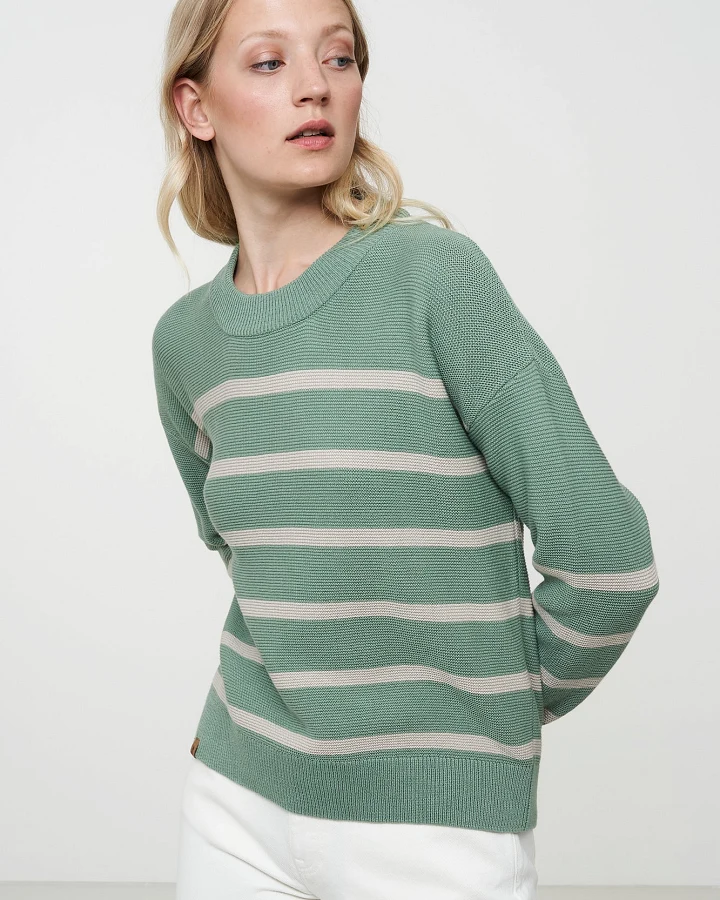 Gestreifter Pullover aus Bio Baumwolle