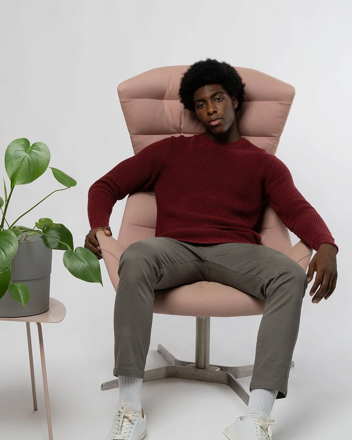Ripp Strickpullover RAVI aus Bio Baumwolle
