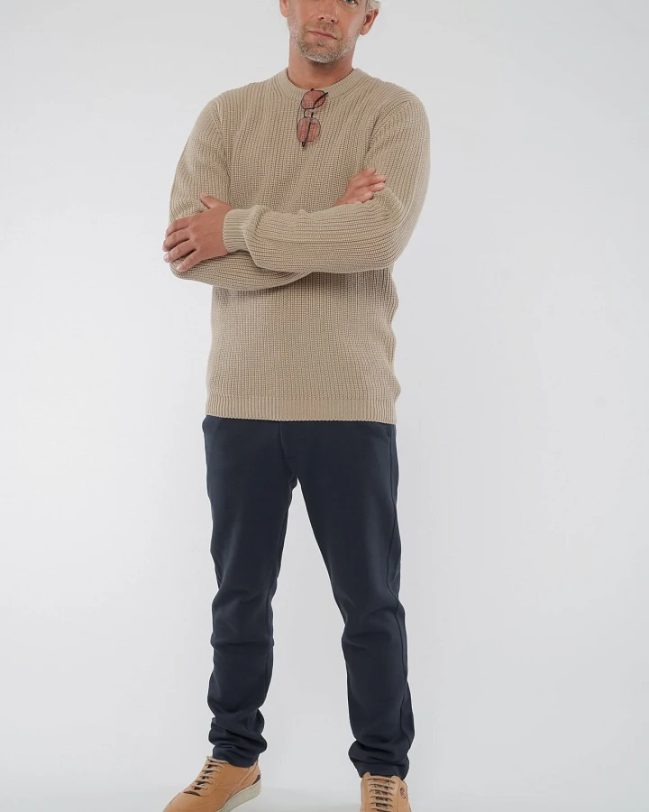 Ripp Strickpullover RAVI aus Bio Baumwolle
