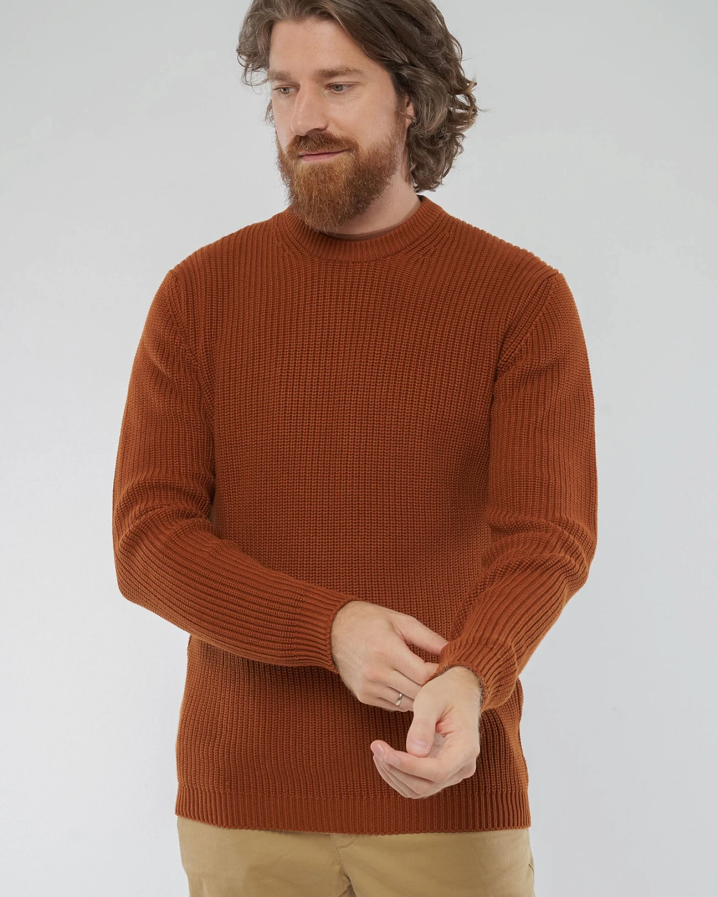 Ripp Strickpullover RAVI aus Bio Baumwolle – Ansicht 2