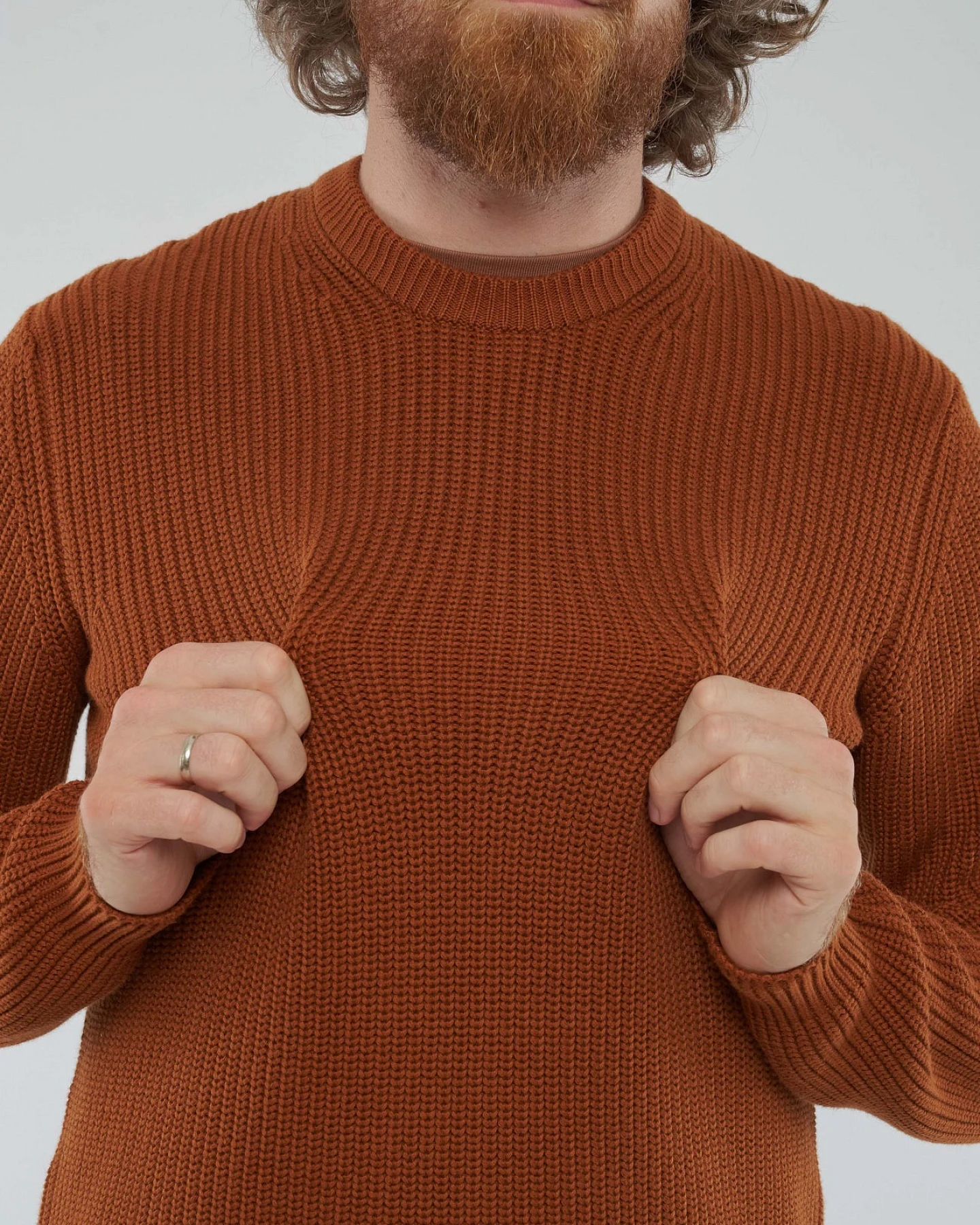 Ripp Strickpullover RAVI aus Bio Baumwolle – Ansicht 3