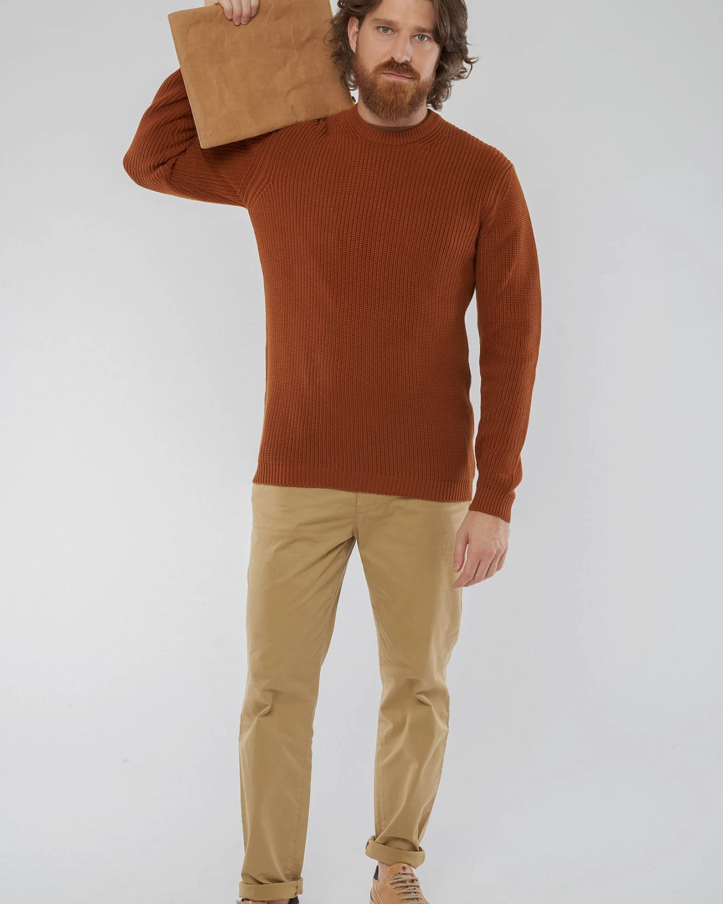 Ripp Strickpullover RAVI aus Bio Baumwolle – Ansicht 4