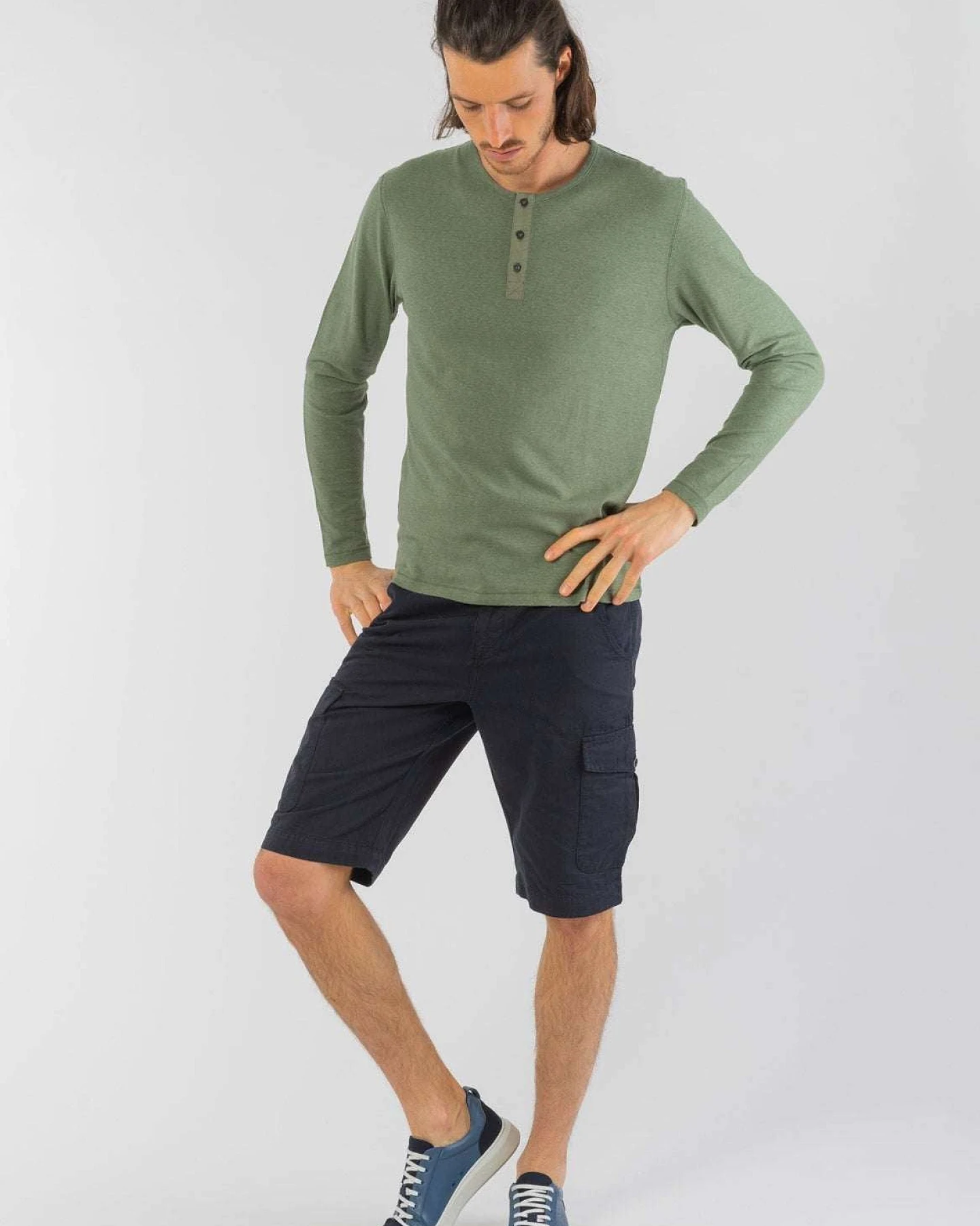 Henley Longsleeve aus Hanf & Bio Baumwolle – Ansicht 6