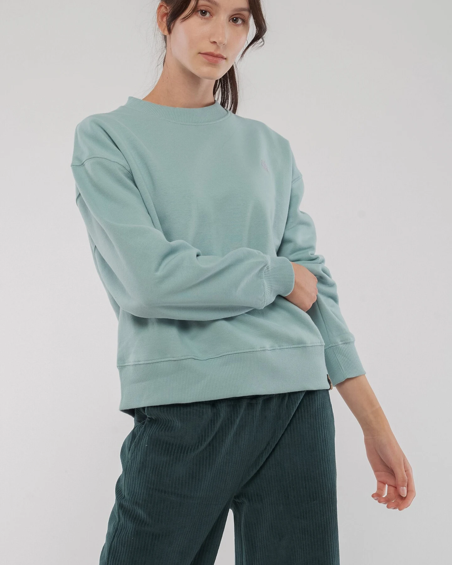 Heavy Drop Shoulder Sweatshirt aus Bio Baumwolle – Ansicht 2