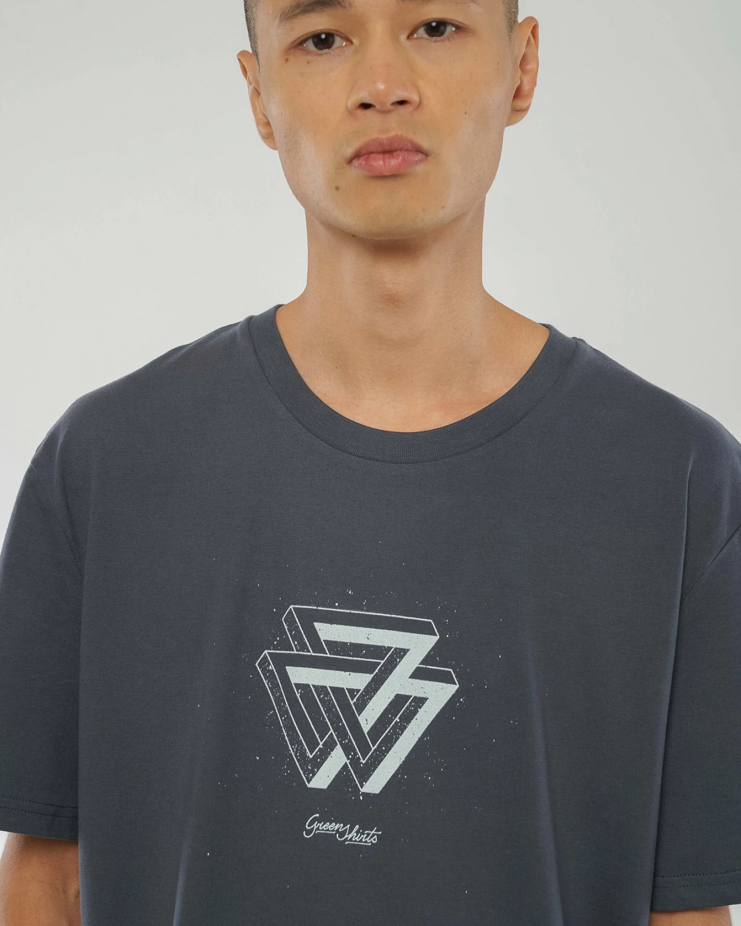 Melange Triangle T-Shirt für Männer – Ansicht 2
