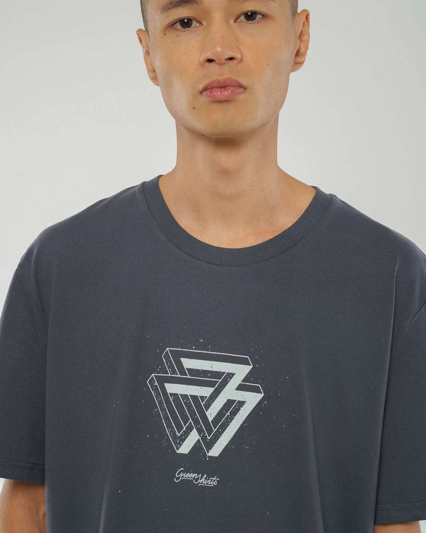 Melange Triangle T-Shirt für Männer – Ansicht 2