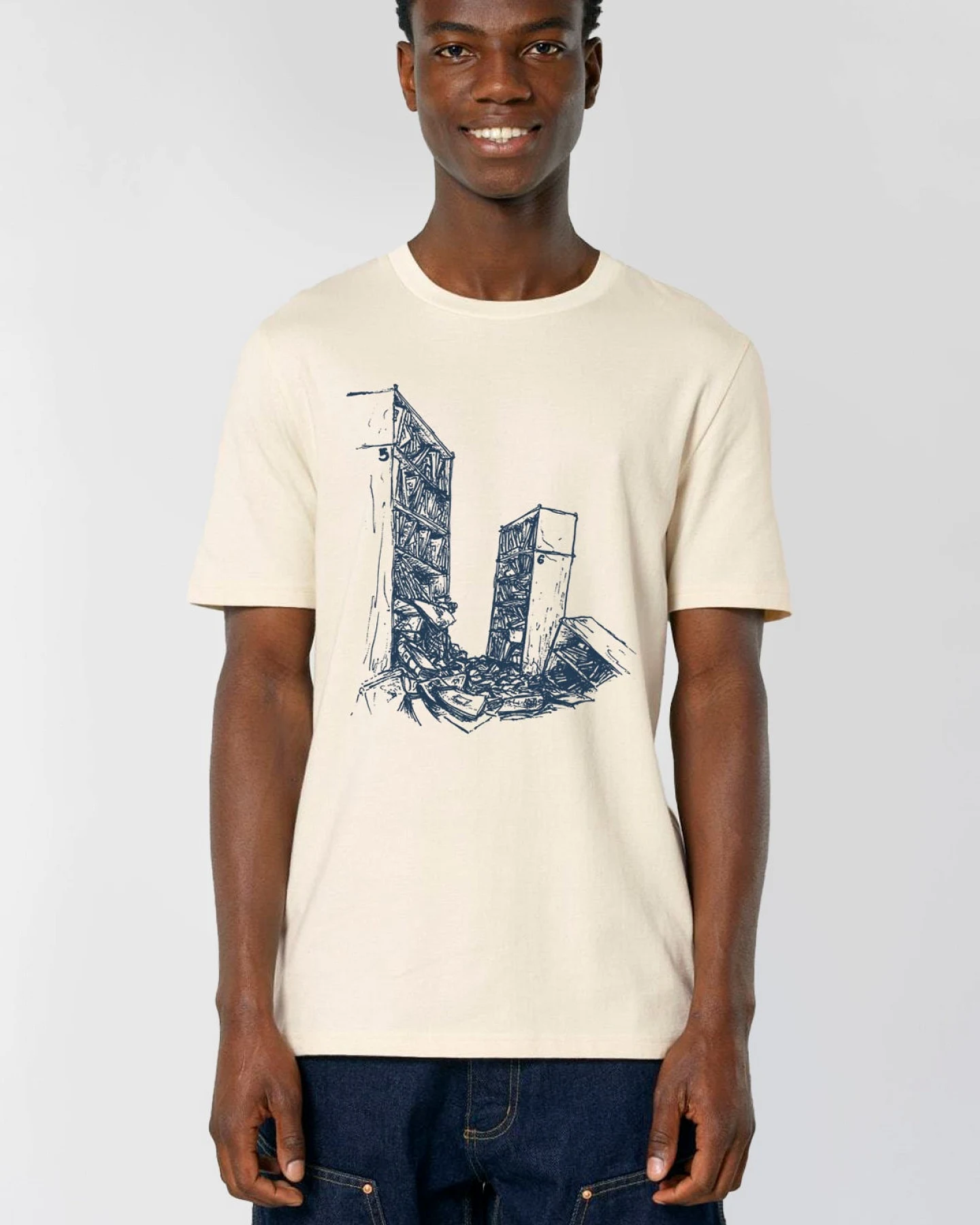Bibliothek T-Shirt für Männer – Ansicht 2