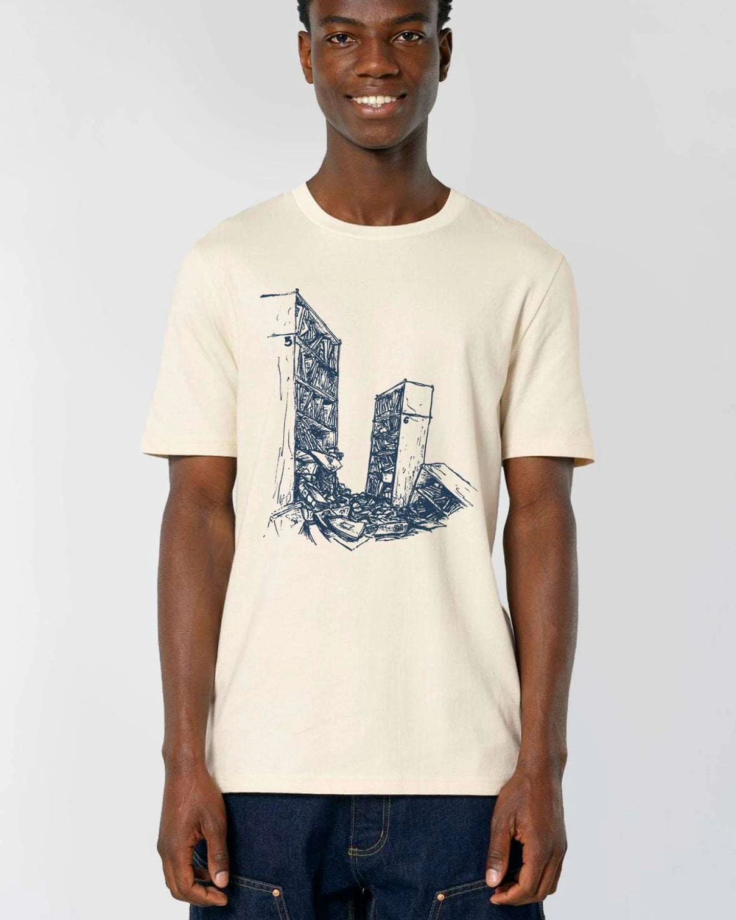 Bibliothek T-Shirt für Männer – Ansicht 2