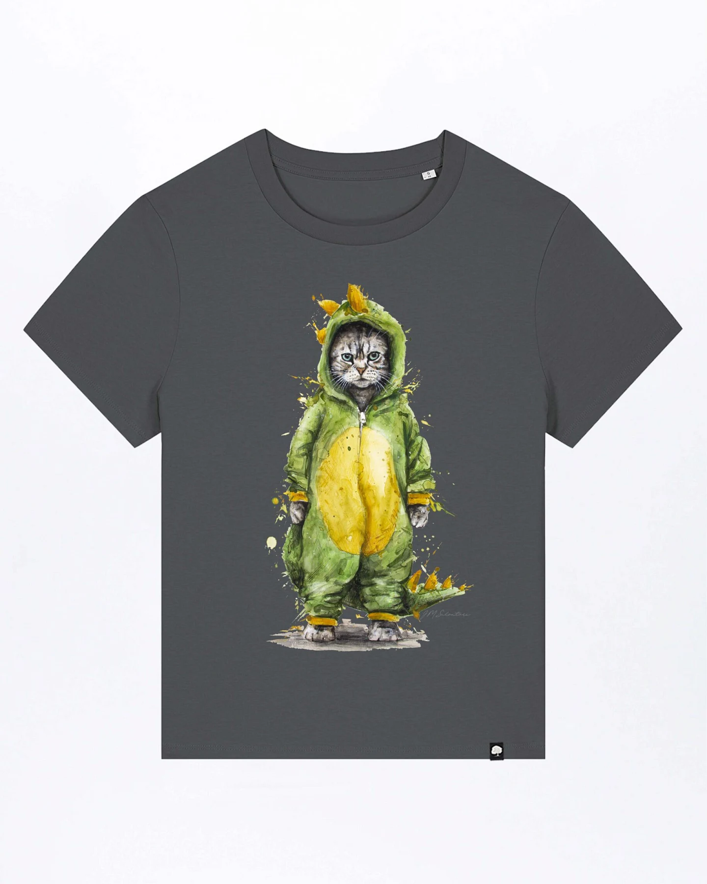 Cat Fight Basic T-Shirt aus Bio Baumwolle – Ansicht 3