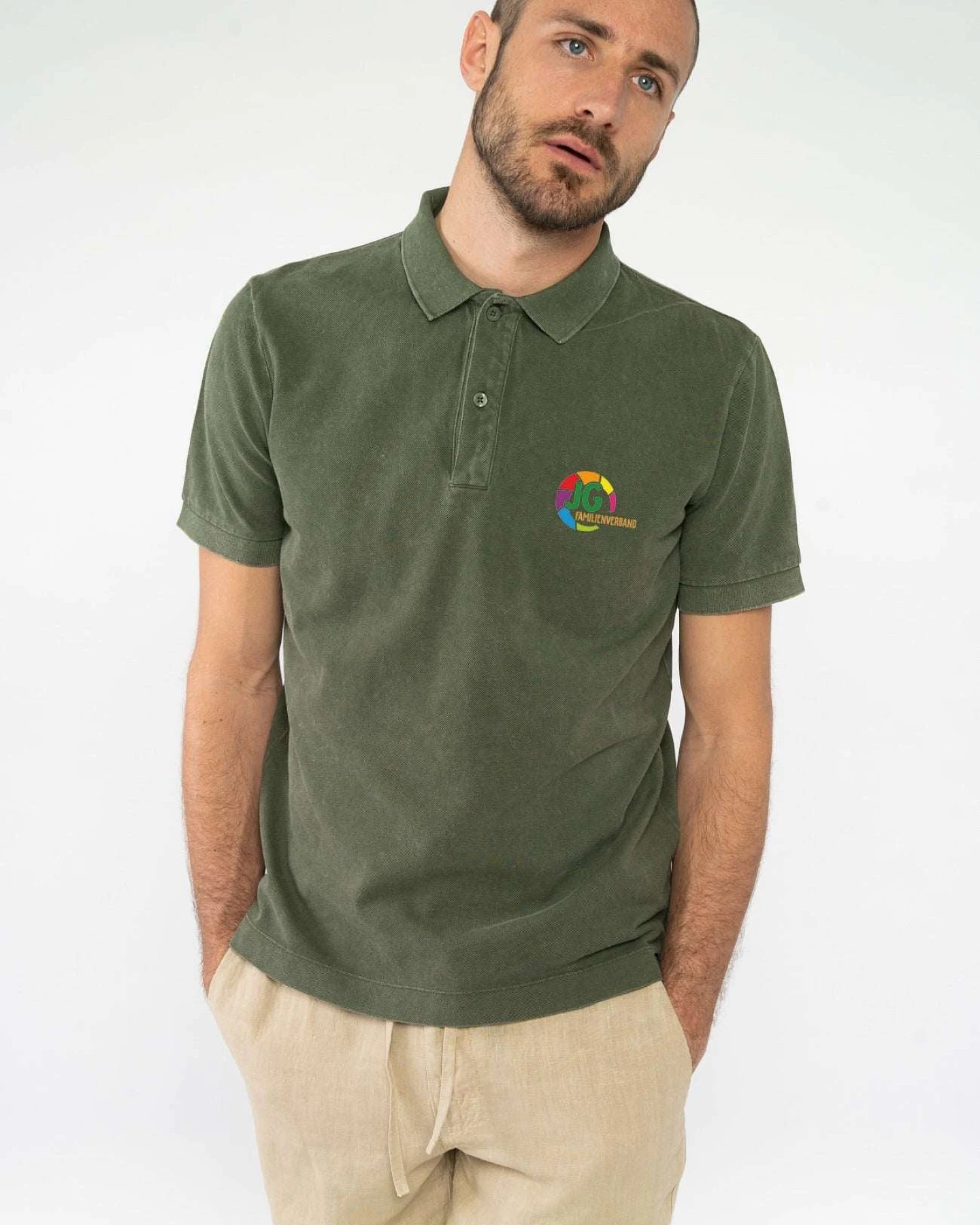 Poloshirt Herren mit JG-Logo – Ansicht 2
