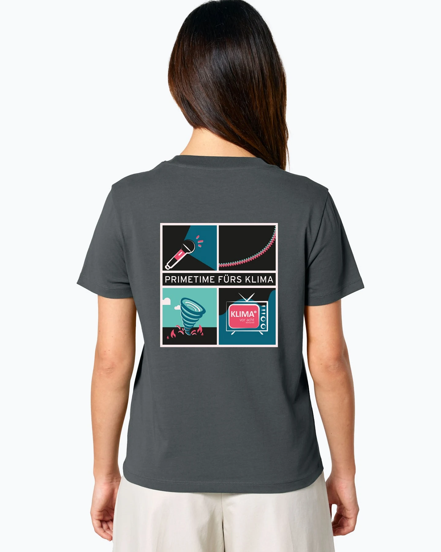 #wirfuerKv8 KLIMA° vor acht Bio T-Shirt für Frauen – Ansicht 4