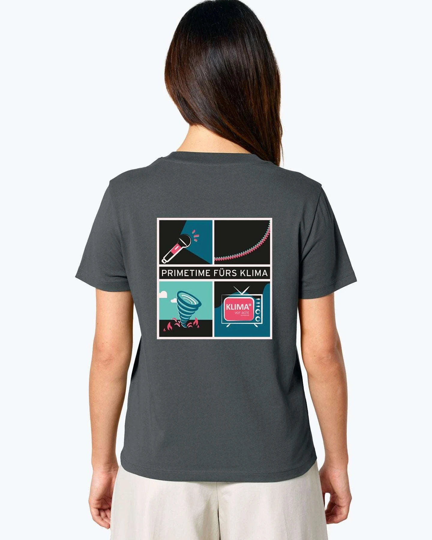 #wirfuerKv8 KLIMA° vor acht Bio T-Shirt für Frauen – Ansicht 4