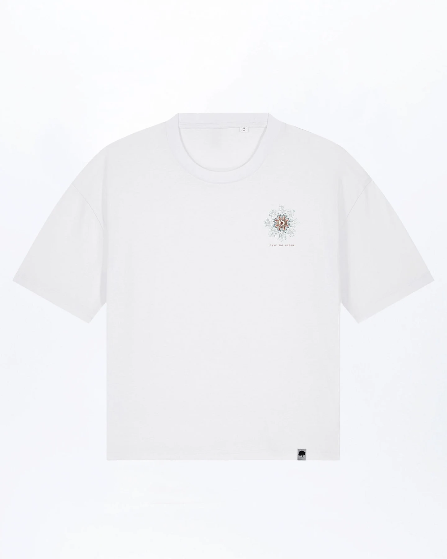 Sea Flower Boxy Fit Damen T-Shirt aus Bio Baumwolle – Ansicht 2