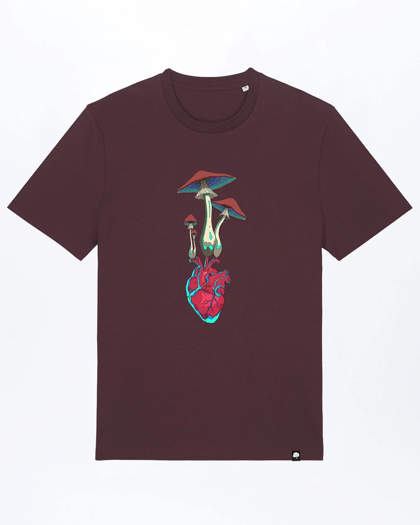 Herz Pilz T-Shirt für Männer – Ansicht 4
