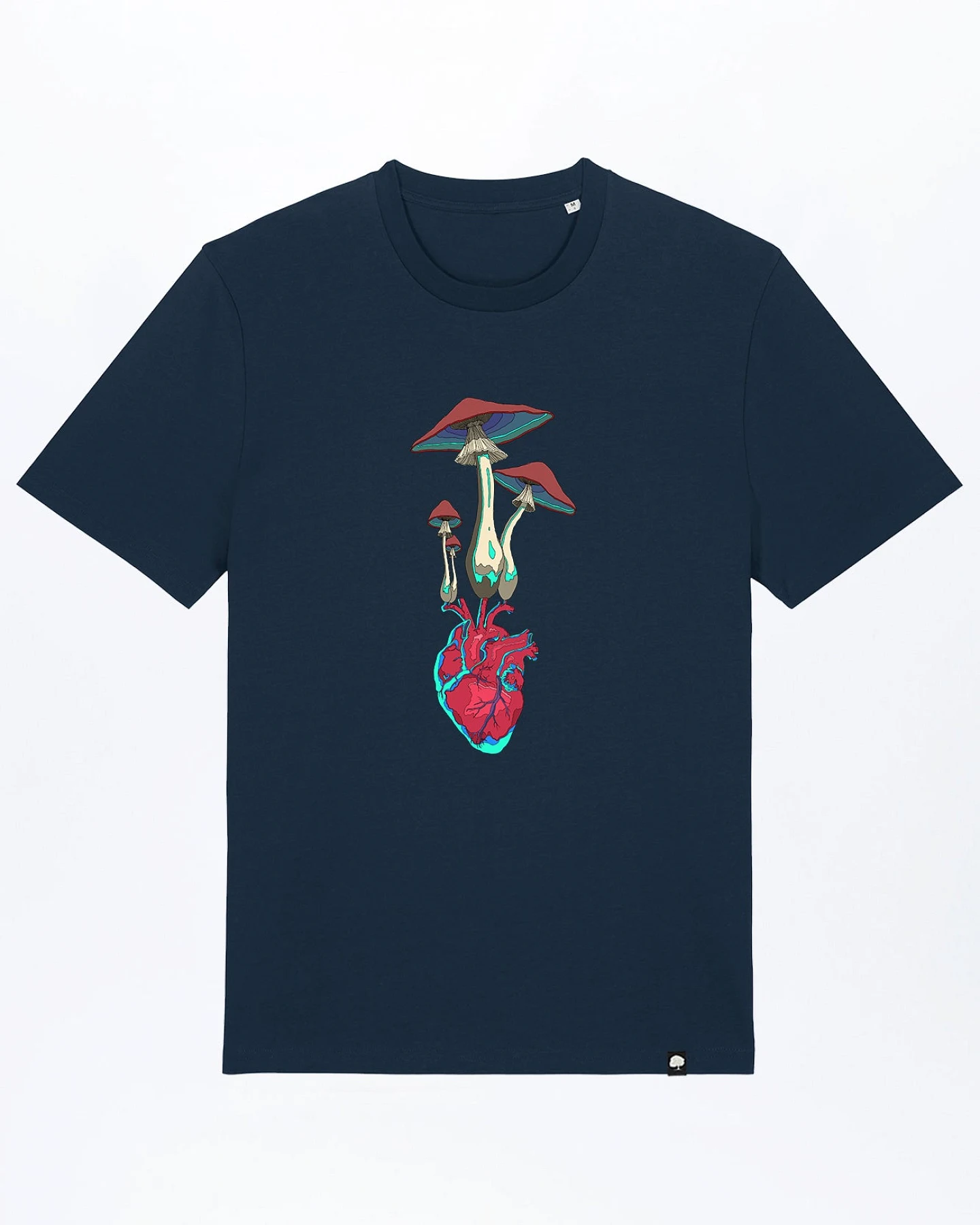 Herz Pilz T-Shirt für Männer – Ansicht 2