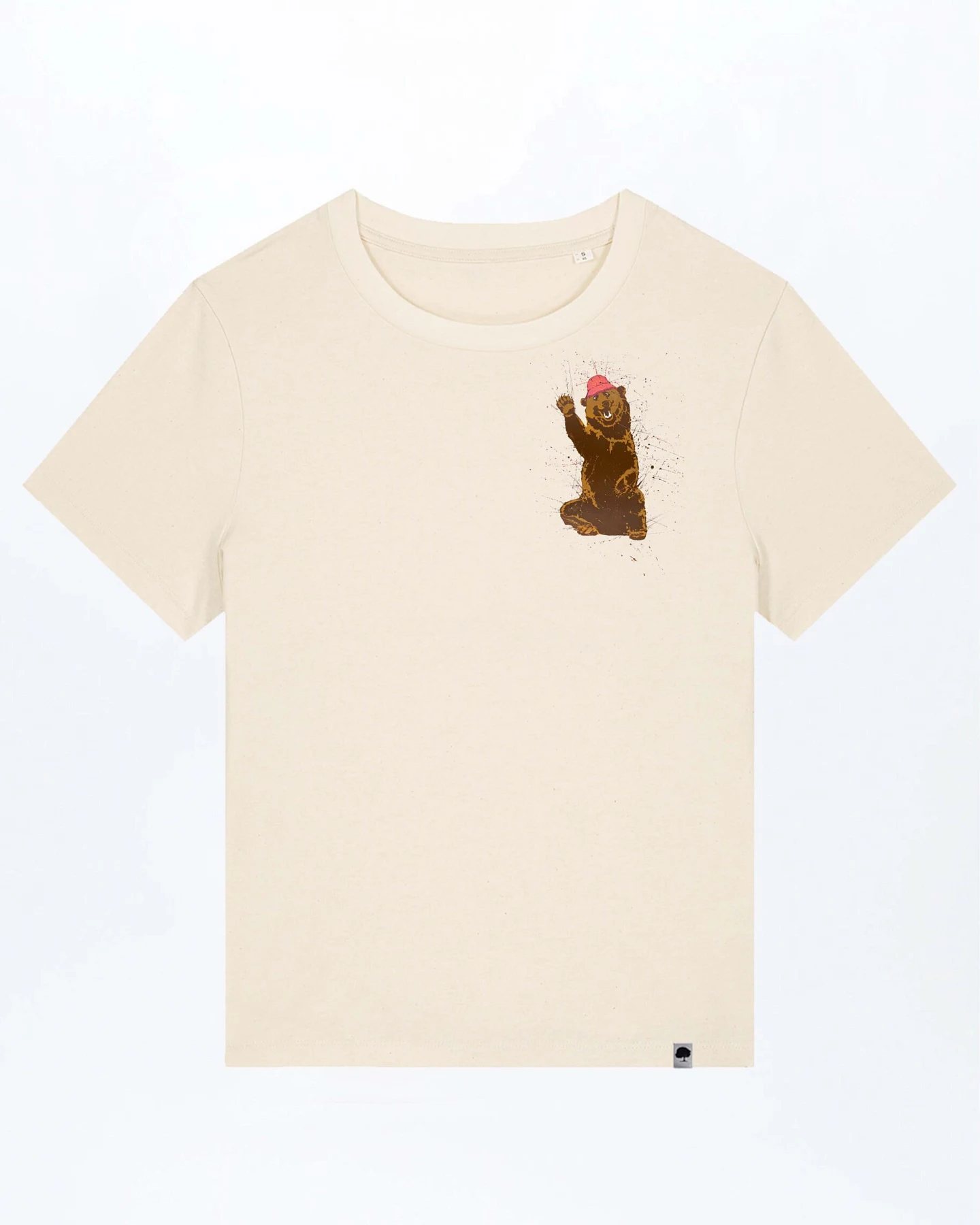 Happy Bär Damen T-Shirt aus Bio Baumwolle – Ansicht 2