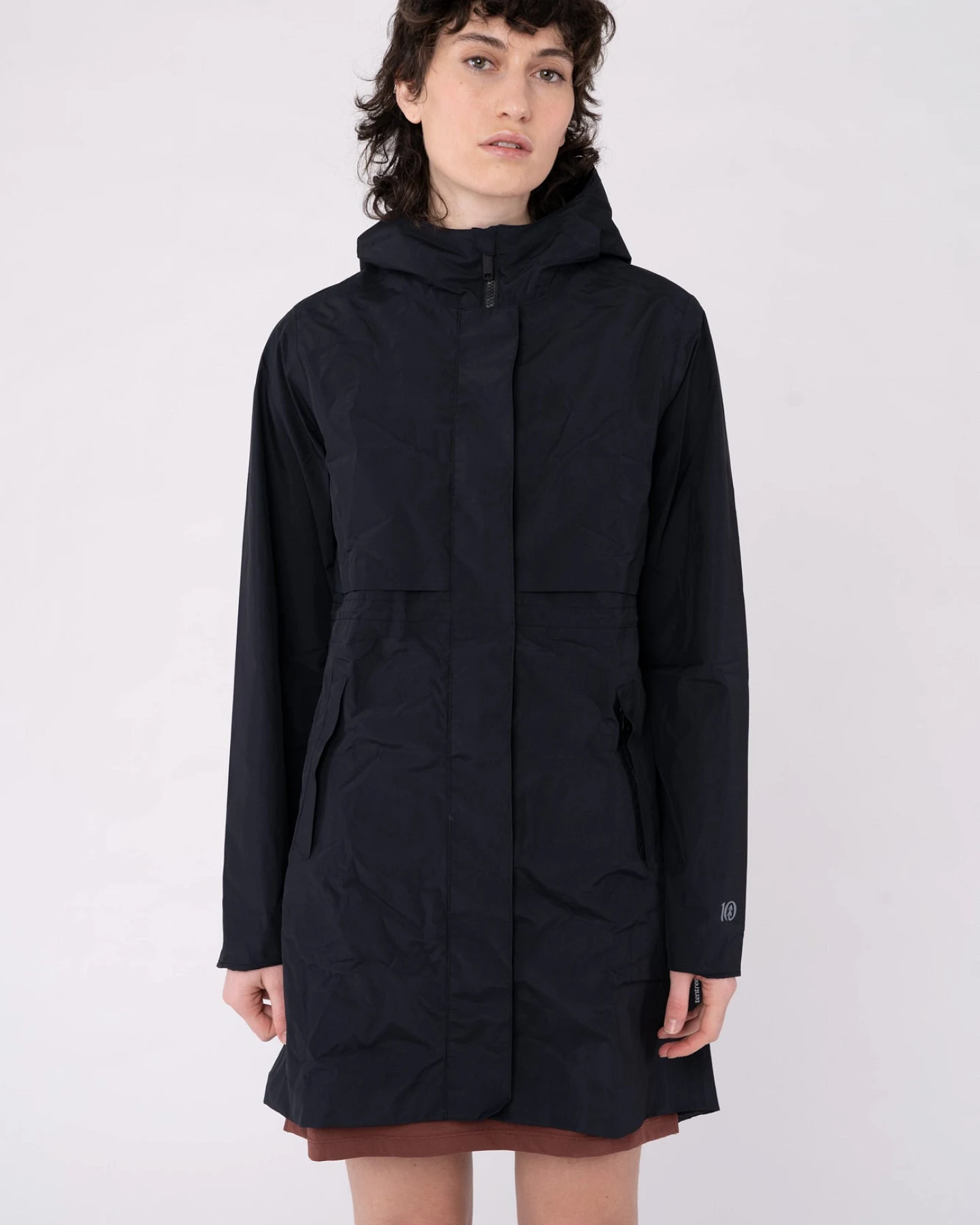 Lange Regenjacke aus recyceltem Polyester – Ansicht 6