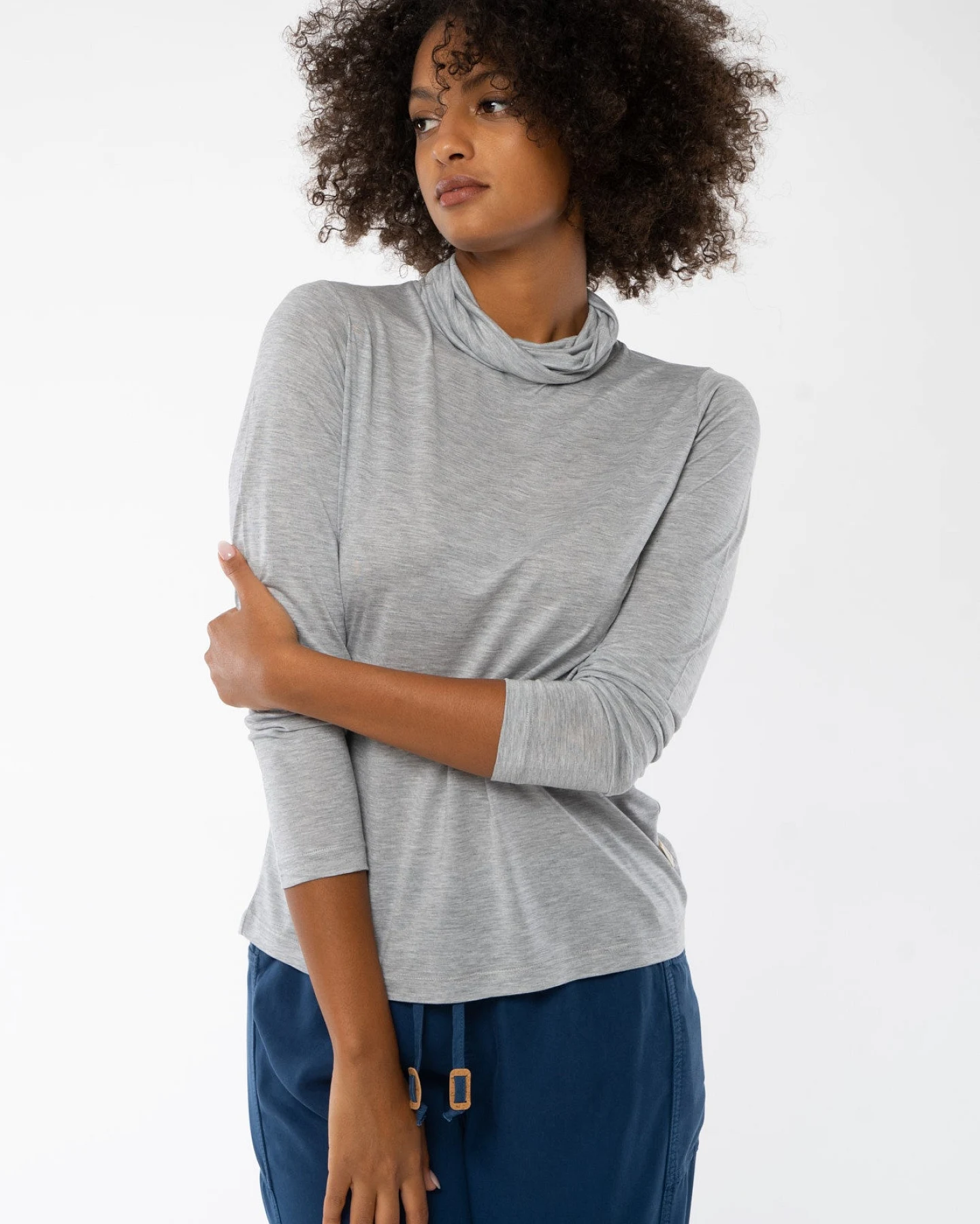 Rollkragenshirt aus Tencel – Ansicht 2