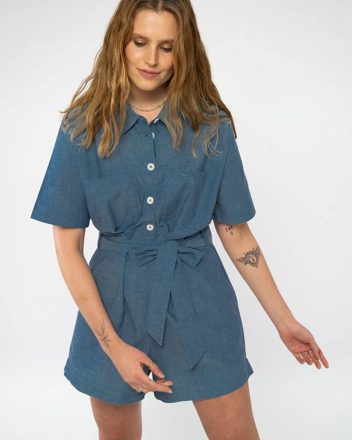 Kurzer Jumpsuit aus Bio Baumwolle