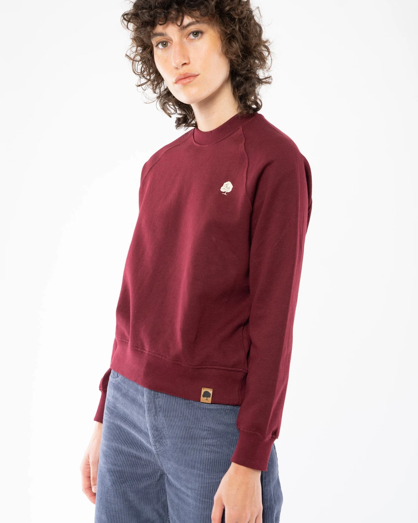 Damen Sweatshirt Pullover mit Raglanärmeln aus Bio Baumwolle – Ansicht 2