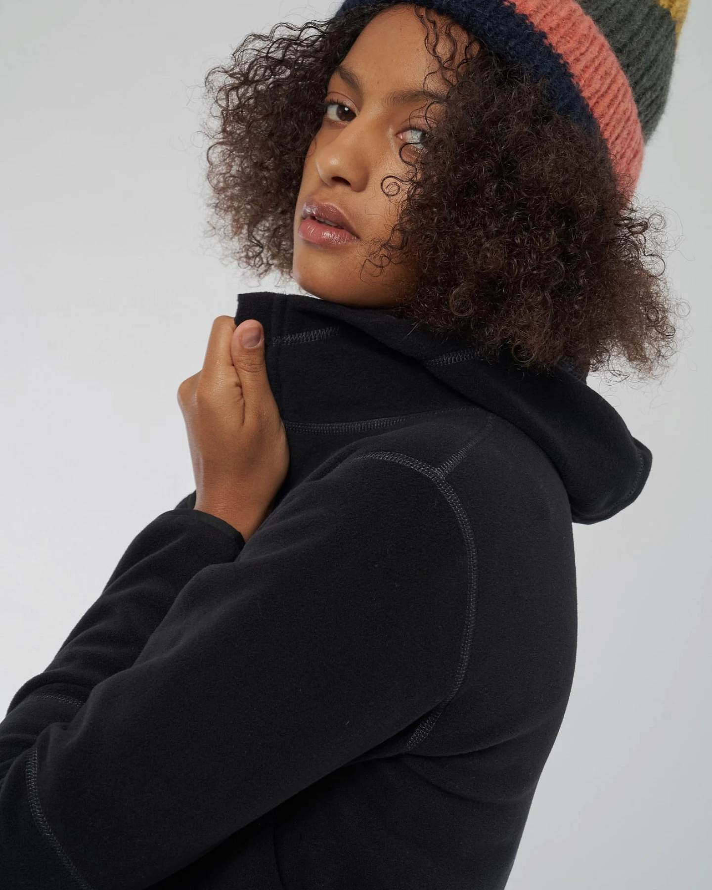 EU-phoric Fleece Jacke Damen aus Recycled Polyester – Ansicht 2