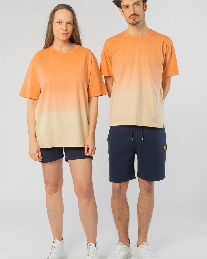 Dip Dye Boxy T-Shirt aus Bio Baumwolle