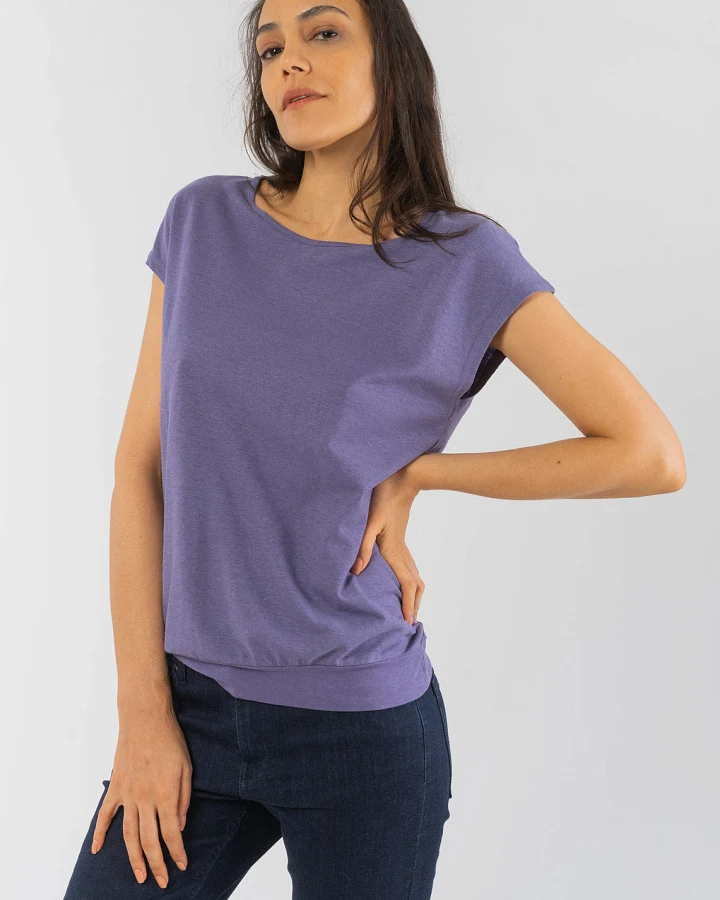 Ärmelloses Yoga T-Shirt aus Hanf & Bio Baumwolle
