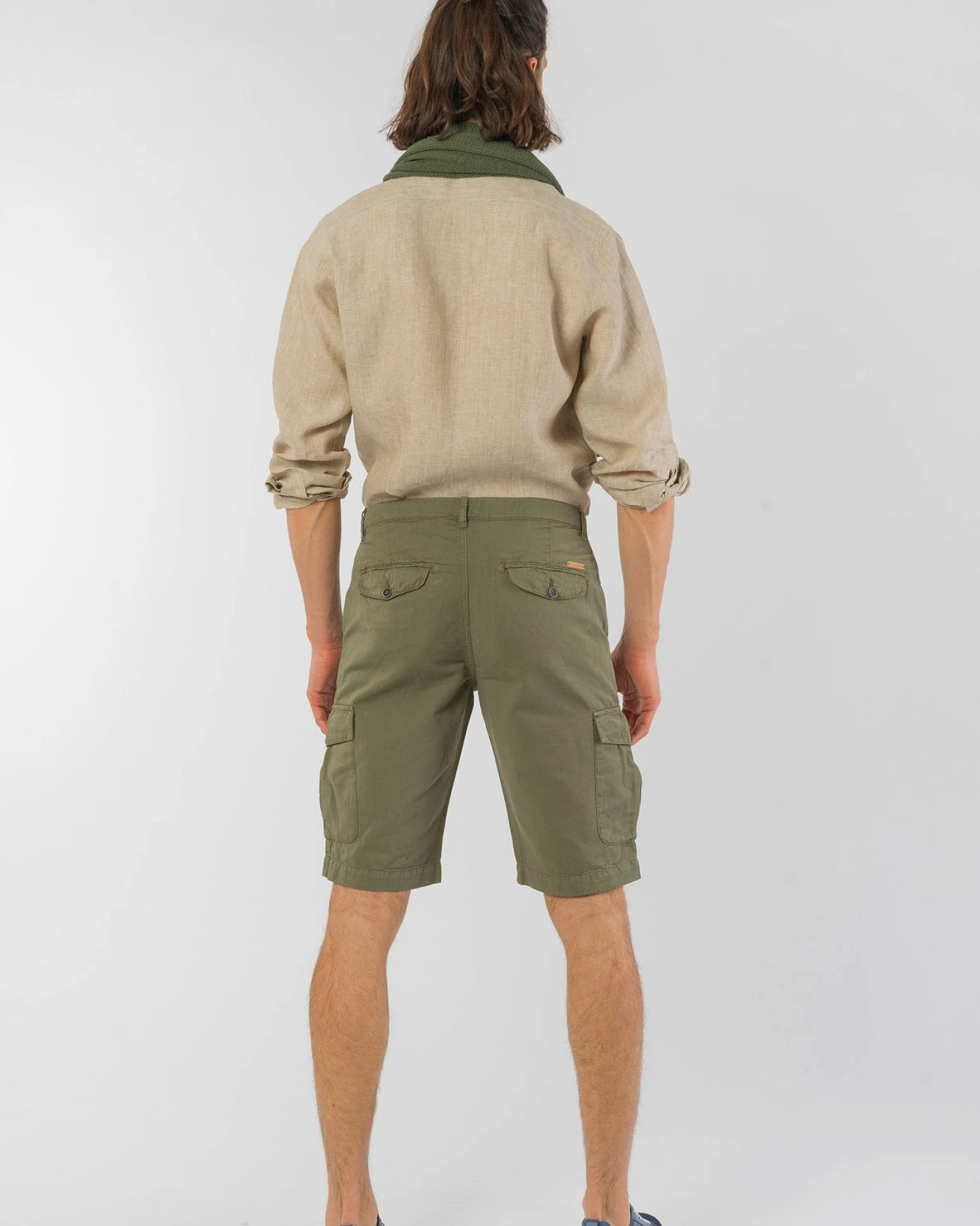 Bermudas mit Cargo Taschen aus Leinen & Bio Baumwolle – Ansicht 4